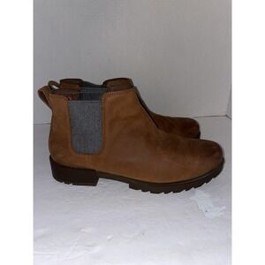 Sorel Waterproof Women's Emelie II Chelsea Bootie In Dark Amber/Tobacco Size 11